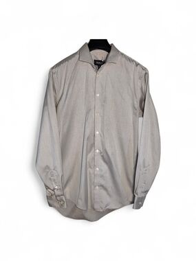 Awearness Kenneth Cole Men's Light Gray Slim Fit Dress Shirt Size 16½ Neck 36/37